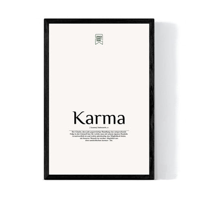 Karma Wandbild - Sprachschatztruhe - Poster - Wanddeko 