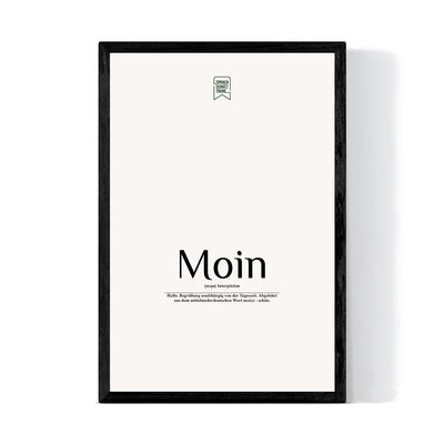 Moin Wandbild - Sprachschatztruhe - Poster - Wanddeko 