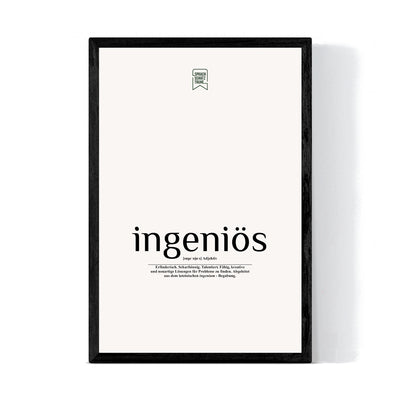ingeniös Wandbild - Sprachschatztruhe - Poster - Wanddeko 