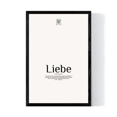 Liebe Wandbild - Sprachschatztruhe - Poster - Wanddeko 